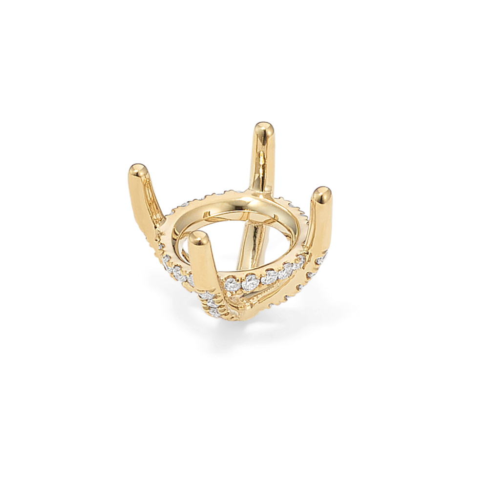 Diamond Pedestal Decorative Crown (Holds approx. 9mm Round)