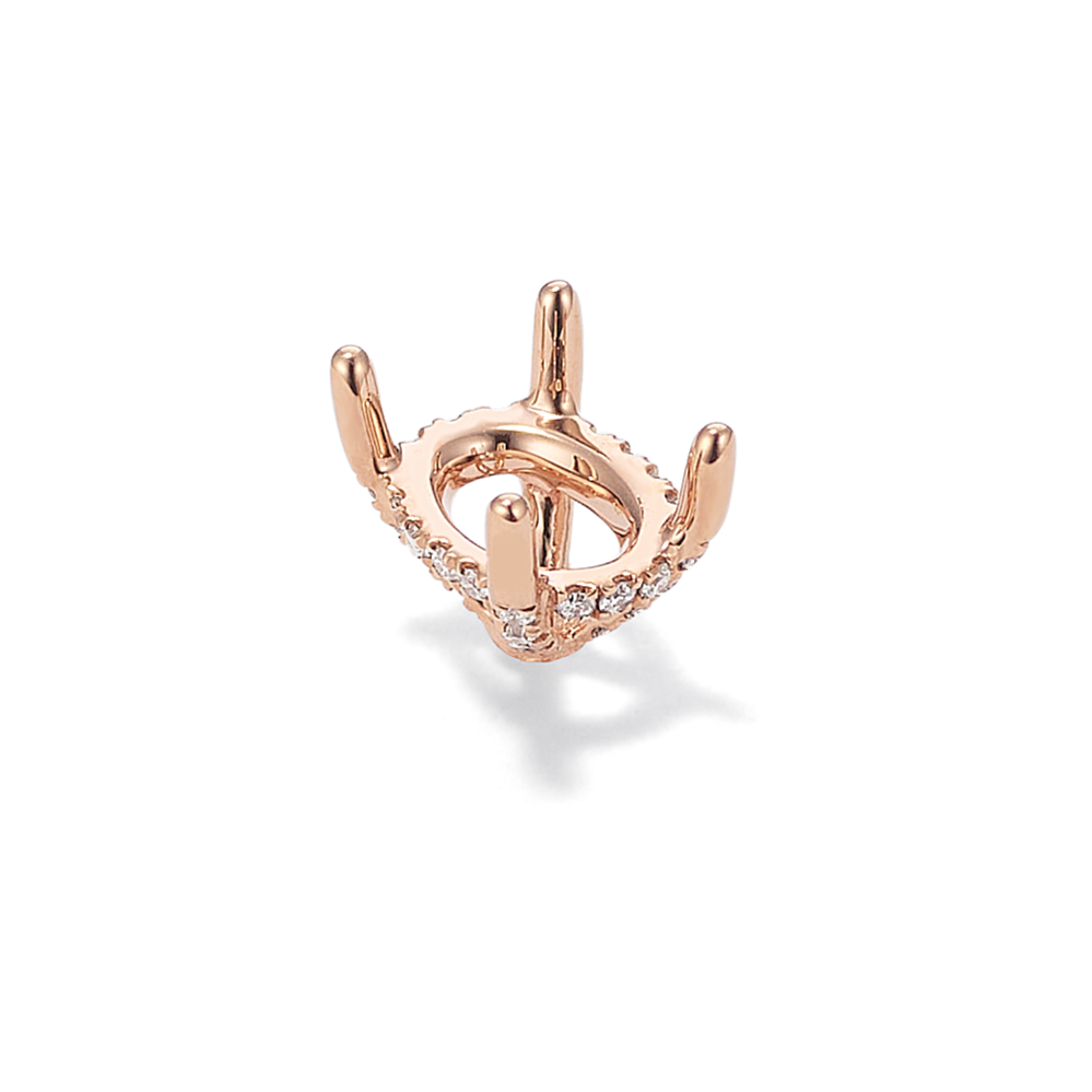 Pedestal Diamond Decorative Crown (Holds approx. 8.5x6mm Oval)