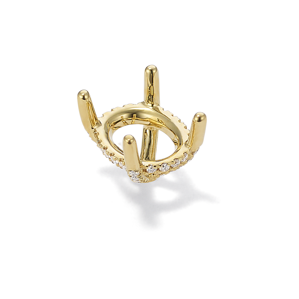 Pedestal Diamond Decorative Crown (Holds approx. 10x7mm Oval)