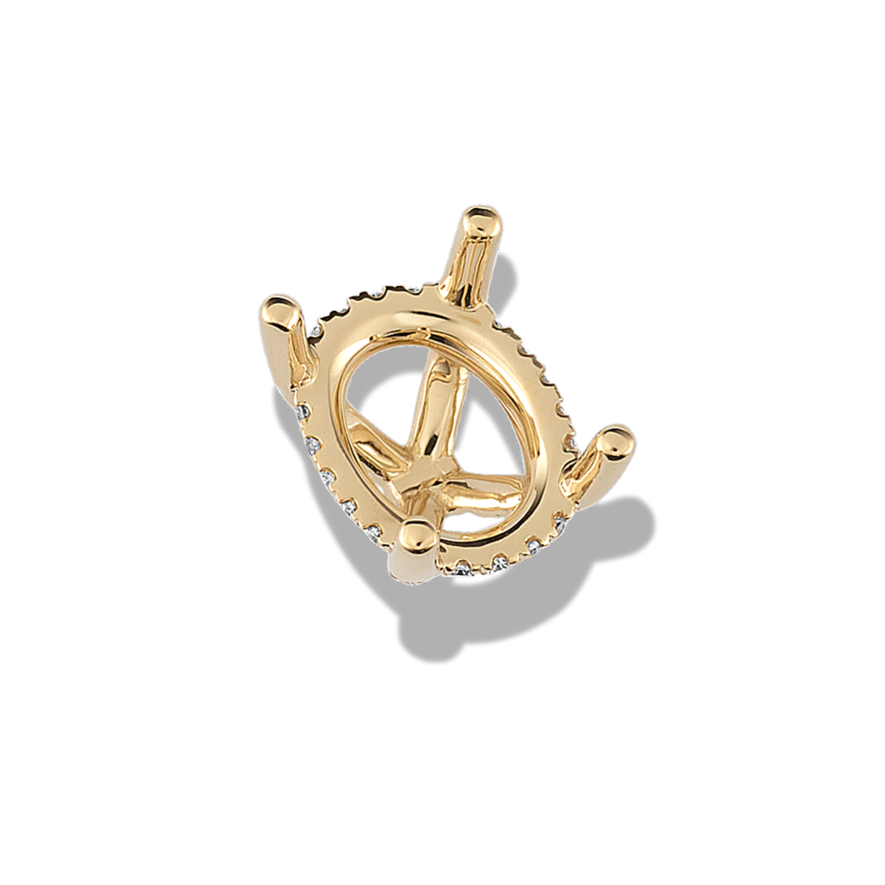 Pedestal Diamond Decorative Crown (Holds 10.5x7.5mm Oval)