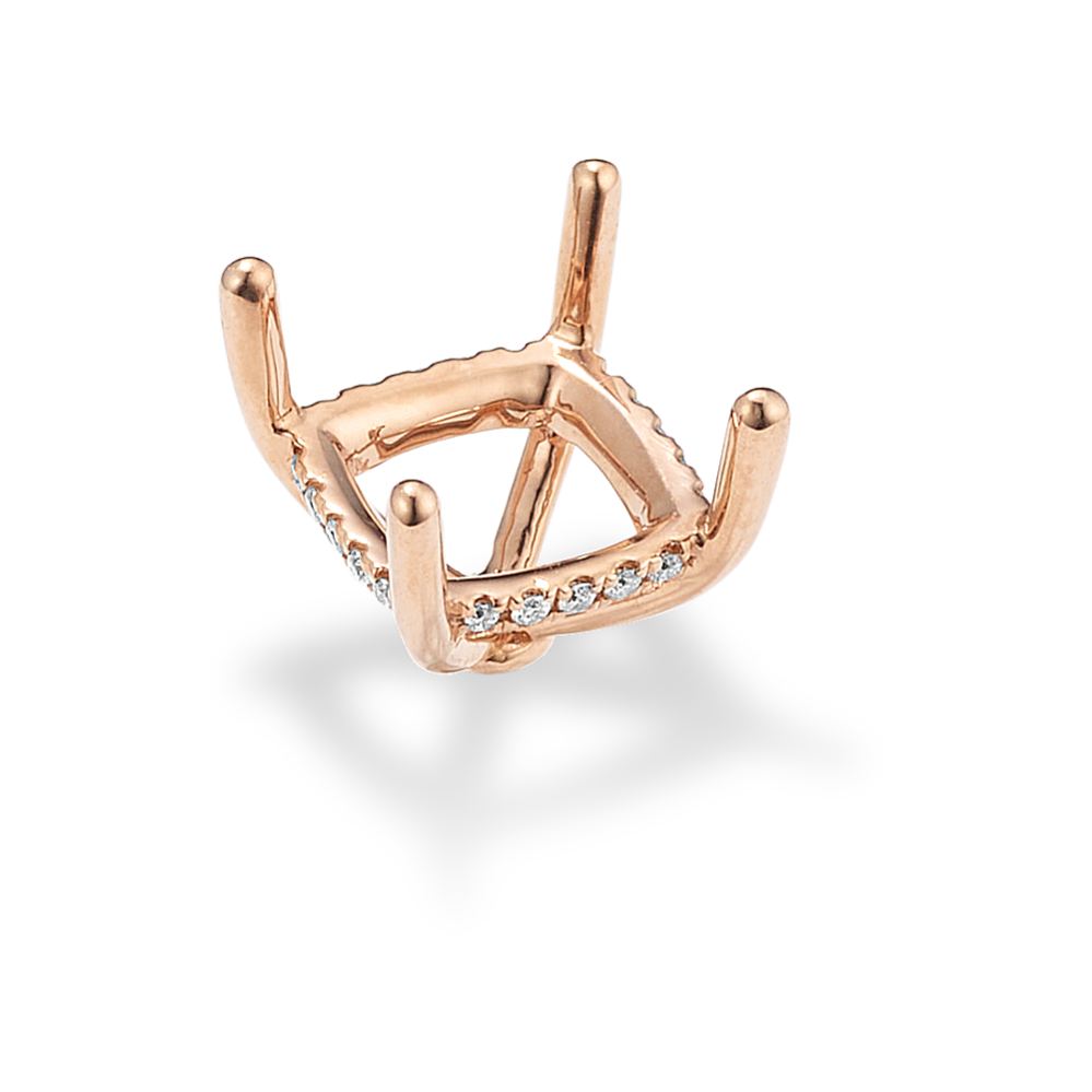 Rosebud Diamond Decorative Crown (Holds approx. 8.6mm Cushion)