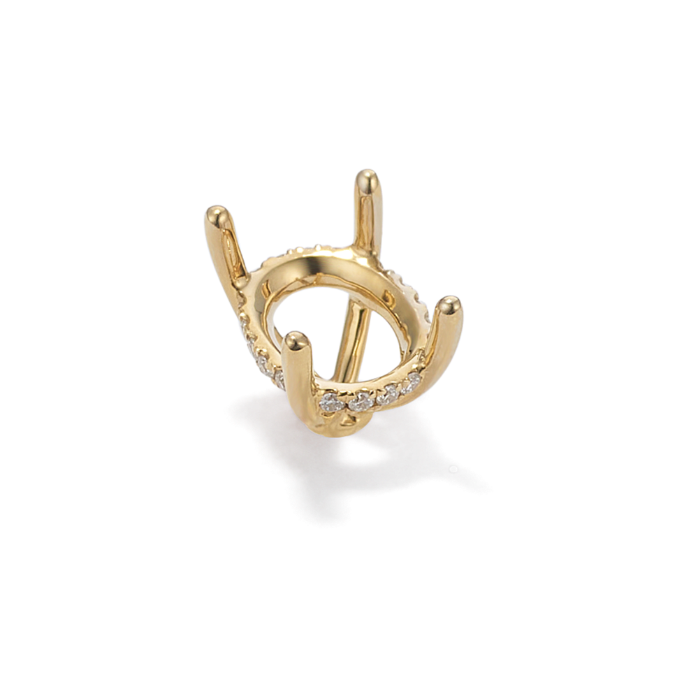 Rosebud Diamond Decorative Crown (Holds approx. 9x6.5mm Oval)