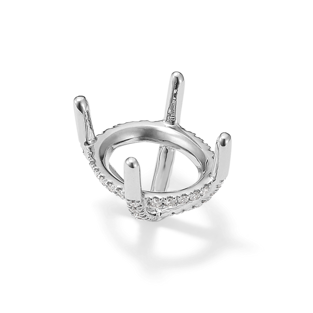 Pedestal Diamond Decorative Crown (Holds approx. 12.5x9mm Oval)