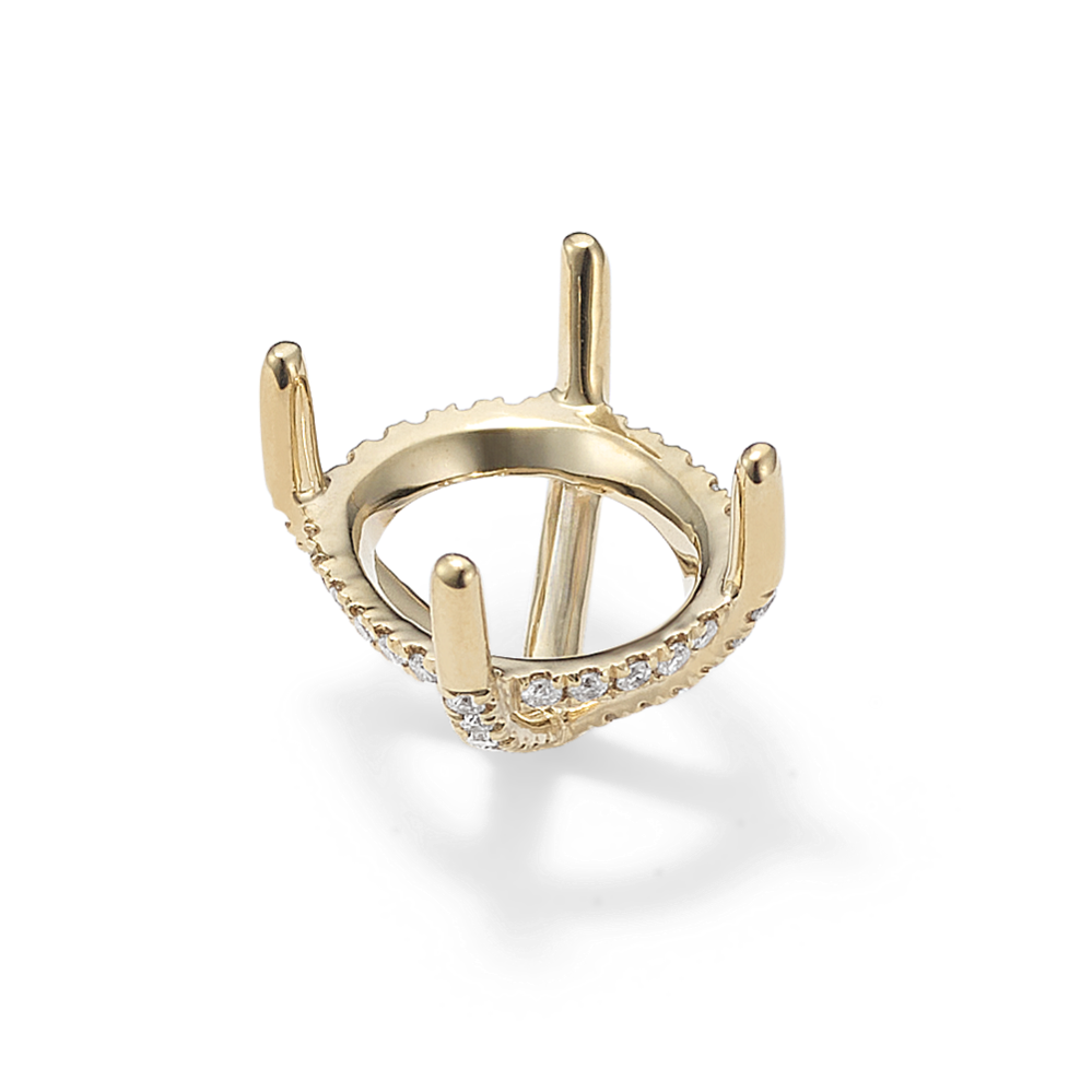 Pedestal Diamond Decorative Crown (Holds approx. 12.5x9mm Oval)