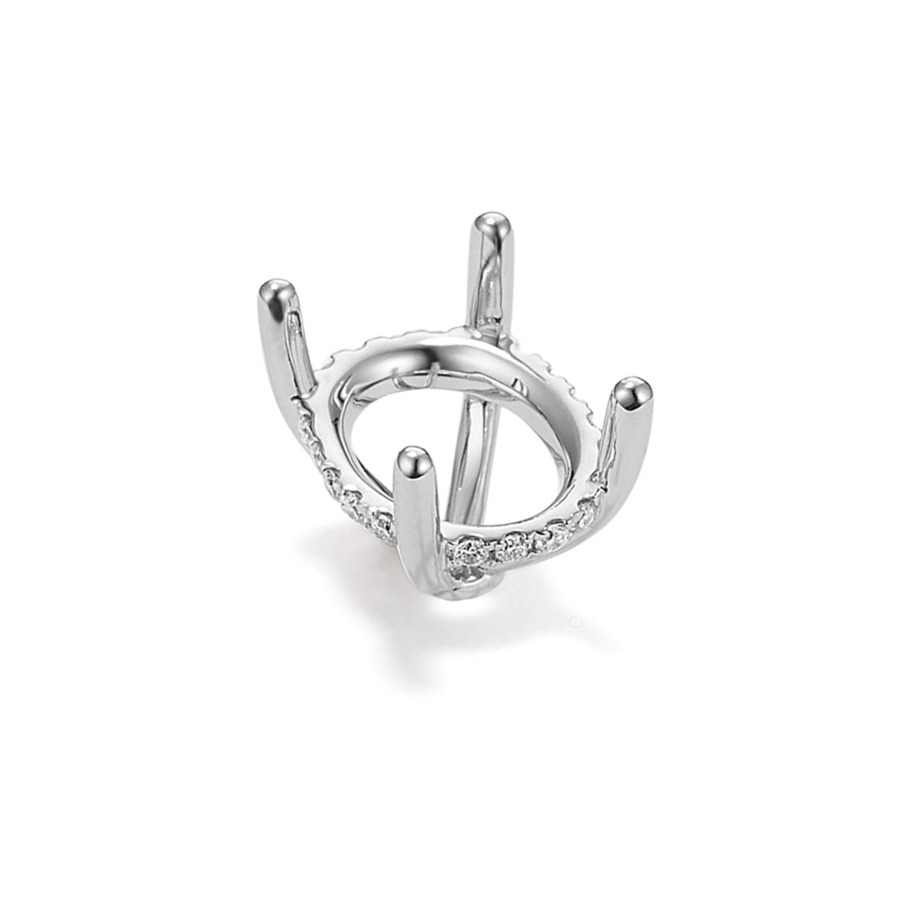 Rosebud Diamond Decorative Crown (Holds approx. 10x7mm Oval)