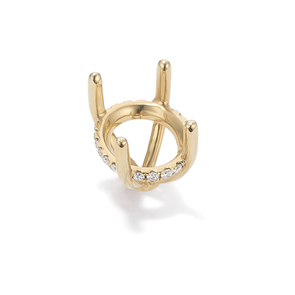 Rosebud Diamond Decorative Crown (Holds approx. 10.5x7.5mm Oval)