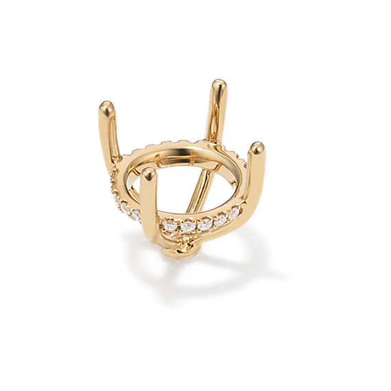 Rosebud Diamond Decorative Crown (Holds approx. 9.4mm Round)