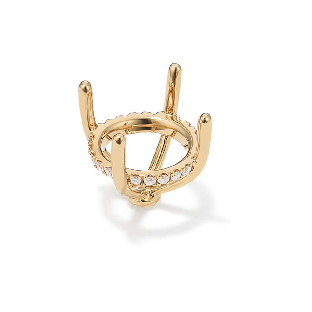 Rosebud Diamond Decorative Crown (Holds approx. 9.4mm Round)