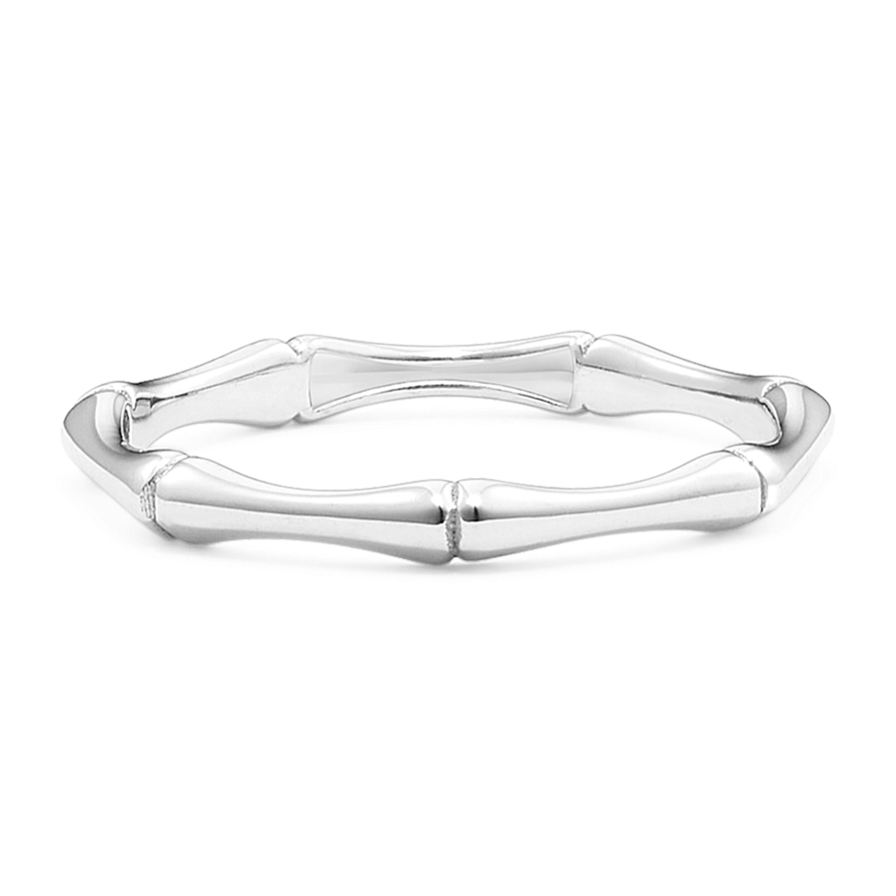 アクセサリー Samulo ring 14K White Gold Bamboo Ring | Shane Co.