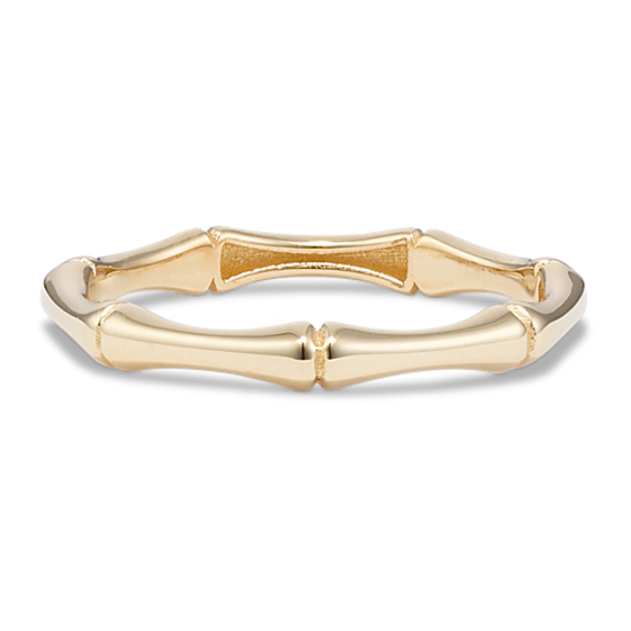 14K Yellow Gold Bamboo Ring