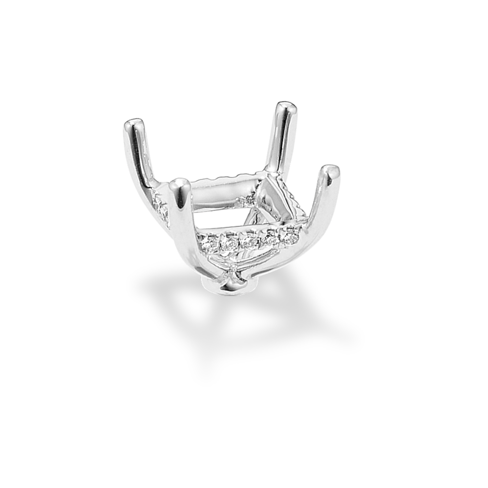 Rosebud Diamond Decorative Crown (Holds approx. 7mm Princess Cut)