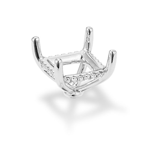 Rosebud Diamond Decorative Crown (Holds approx. 8.3mm Square Center Stone)