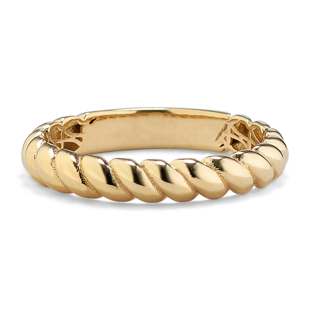 Rope Twist 14K Yellow Gold Stackable Ring
