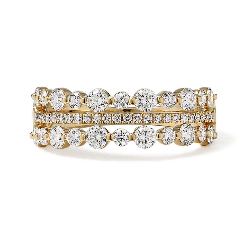 Moira Triple Row Diamond Band 