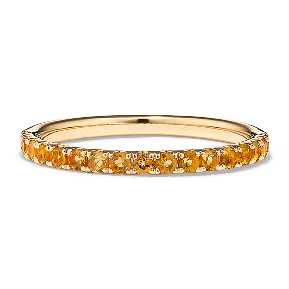 Citrine 14K Yellow Gold Stackable Ring
