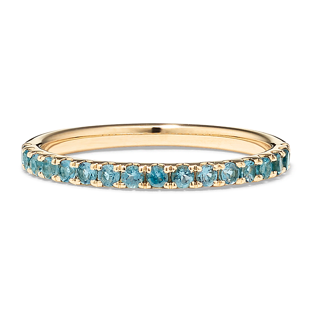 Blue topaz hot sale eternity rings