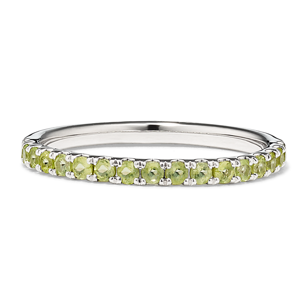 Peridot 14K White Gold Stackable Ring