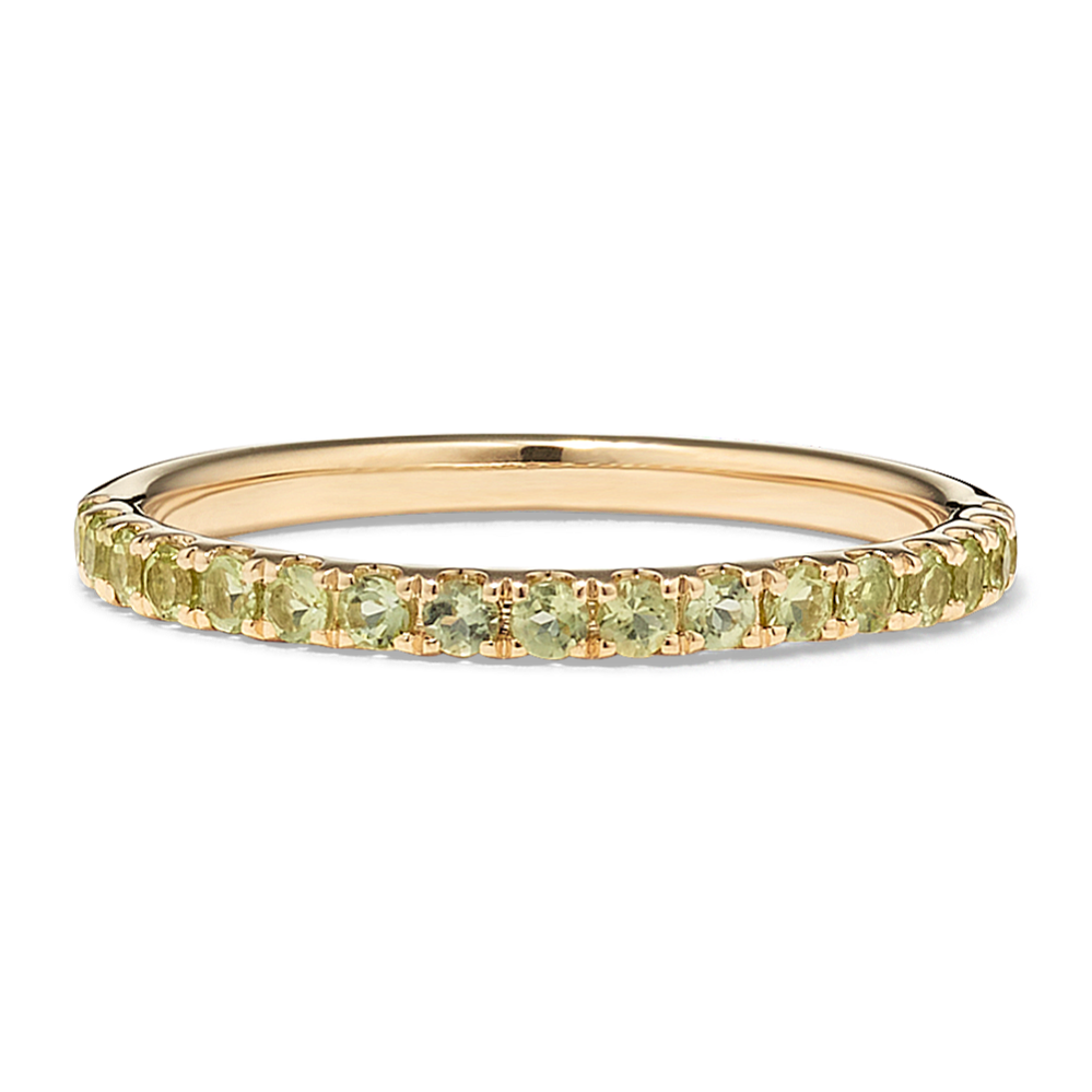 Peridot 14K Yellow Gold Stackable Ring