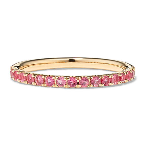 Pink Tourmaline Pave Band