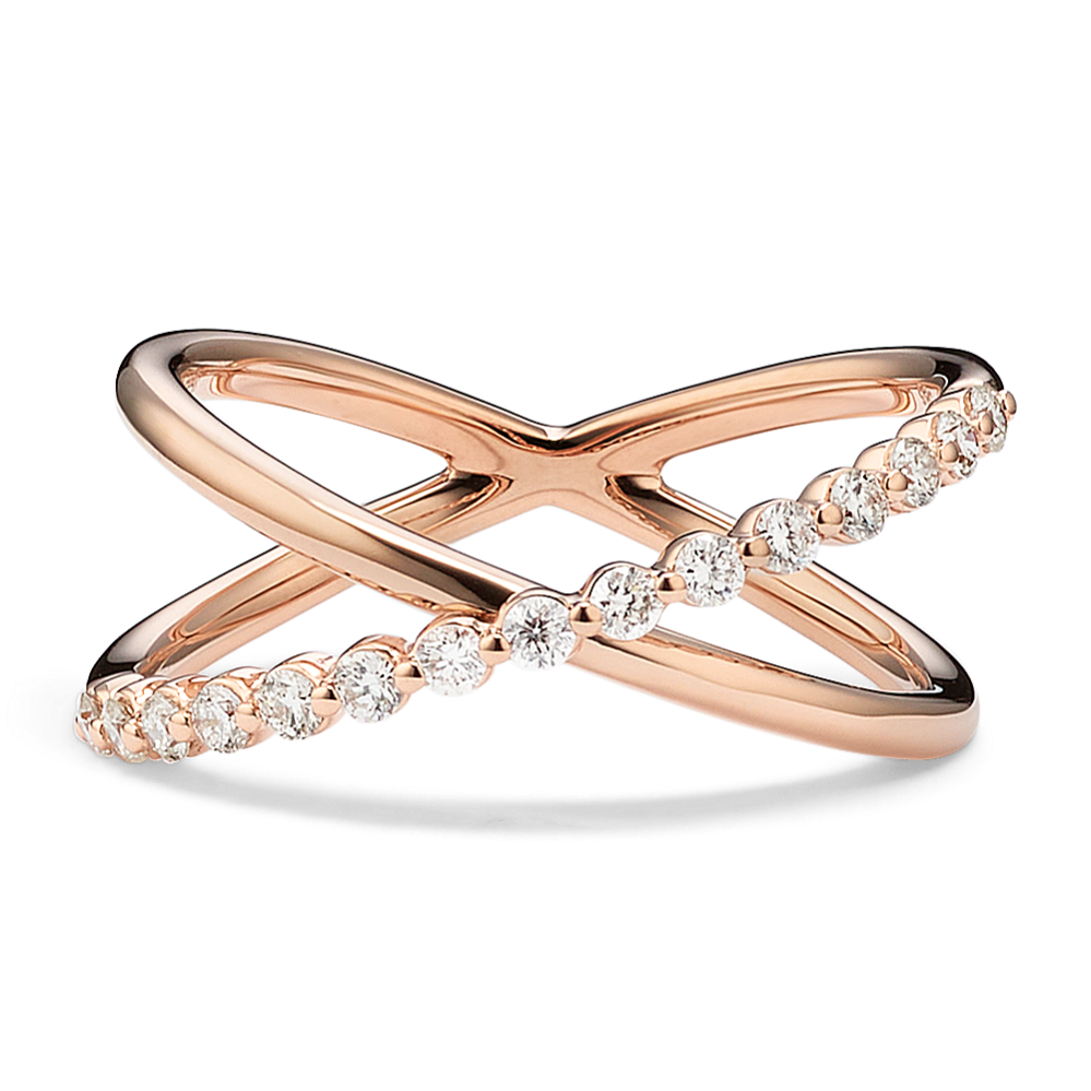 Xyla Crossover Diamond Ring
