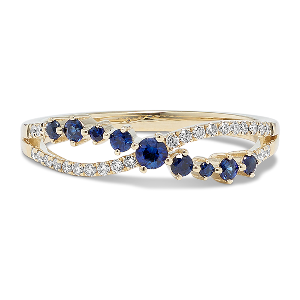 Sapphire & Diamond Infinity Ring