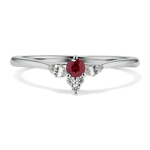 Aviana Ruby & White Sapphire Ring