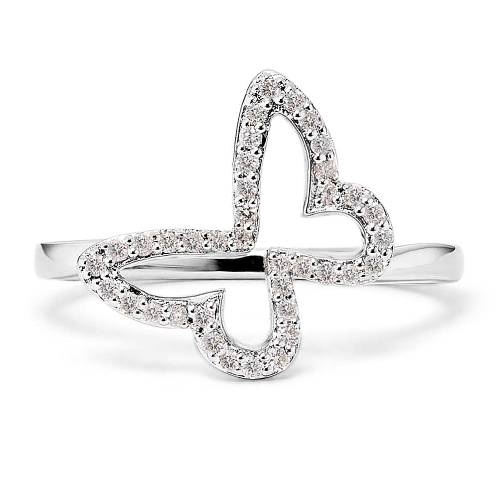 Butterfly Outline Diamond Ring