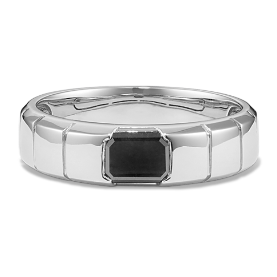 Cole 14K White Gold & Black Diamond Ring (5.5mm)