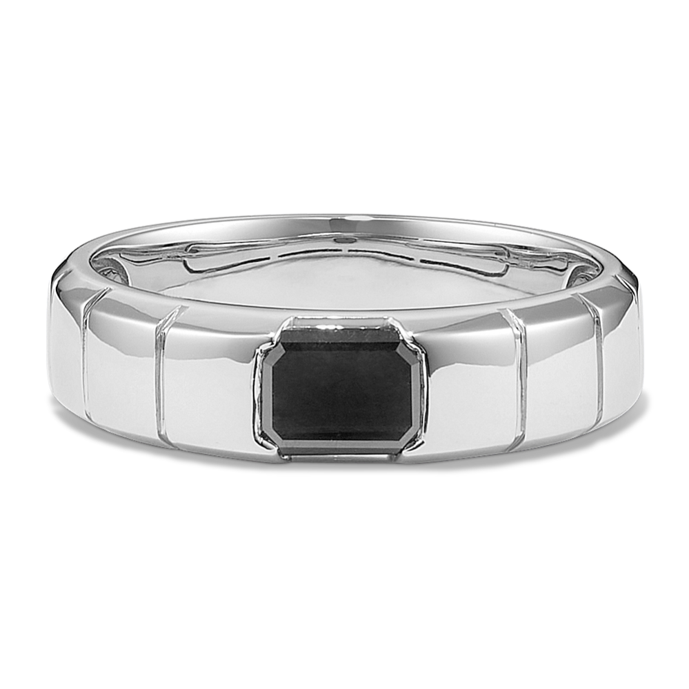 Cole 14K White Gold & Black Diamond Ring (5.5mm)