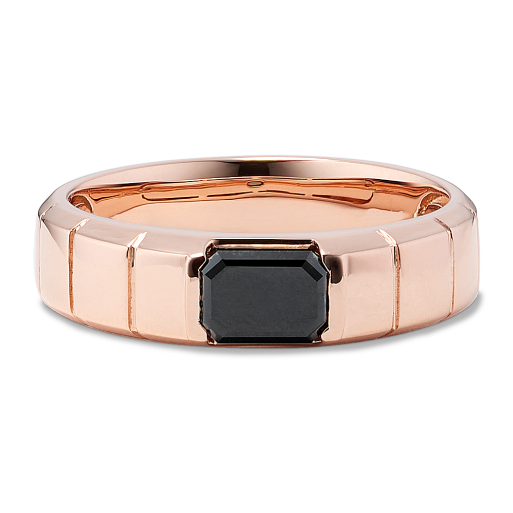 Cole 14K Rose Gold & Black Diamond Ring