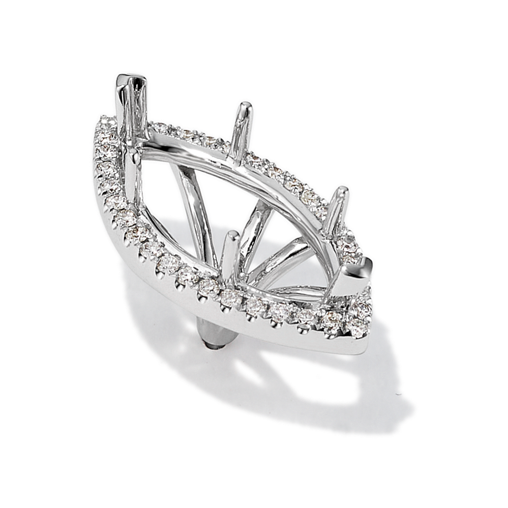 Diamond Halo Decorative Crown (Holds approx. 16x8mm Marquise)