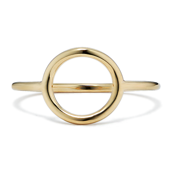 14K Yellow Gold Circle Ring