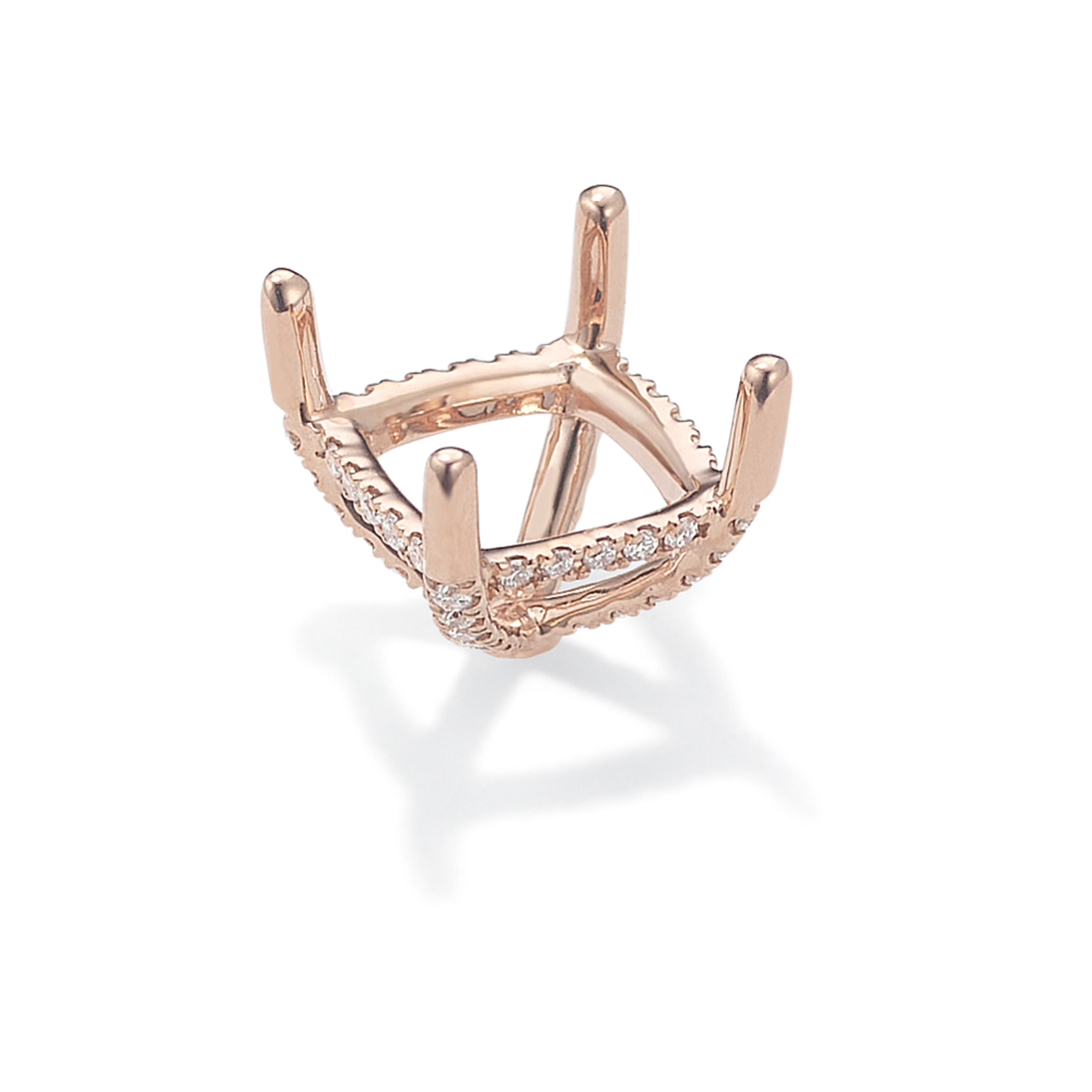 Pedestal Diamond Decorative Crown (Holds approx. 9mm Square Center Stone)