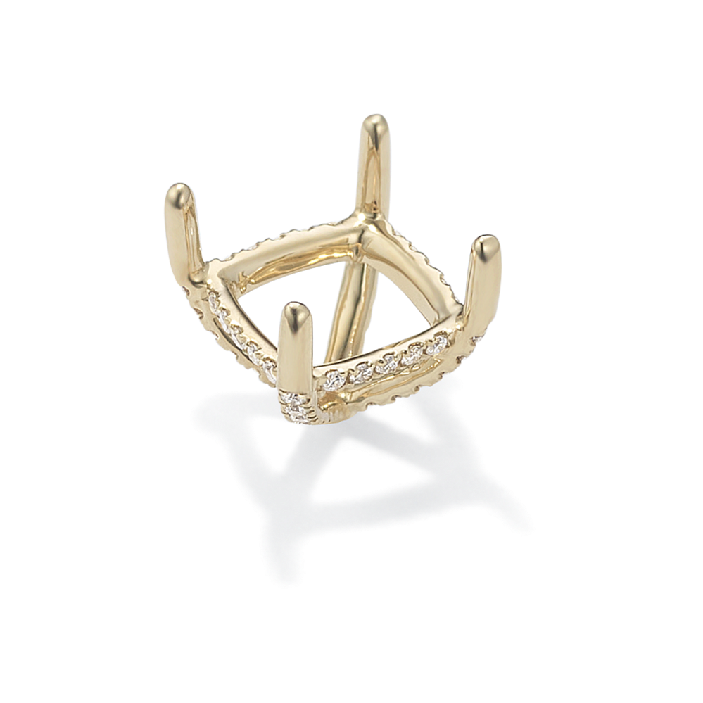 Pedestal Diamond Decorative Crown (Holds approx. 9mm Square Center Stone)