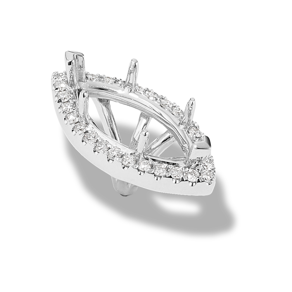 Diamond Halo Decorative Crown (Holds approx. 13x6.5mm Marquise)