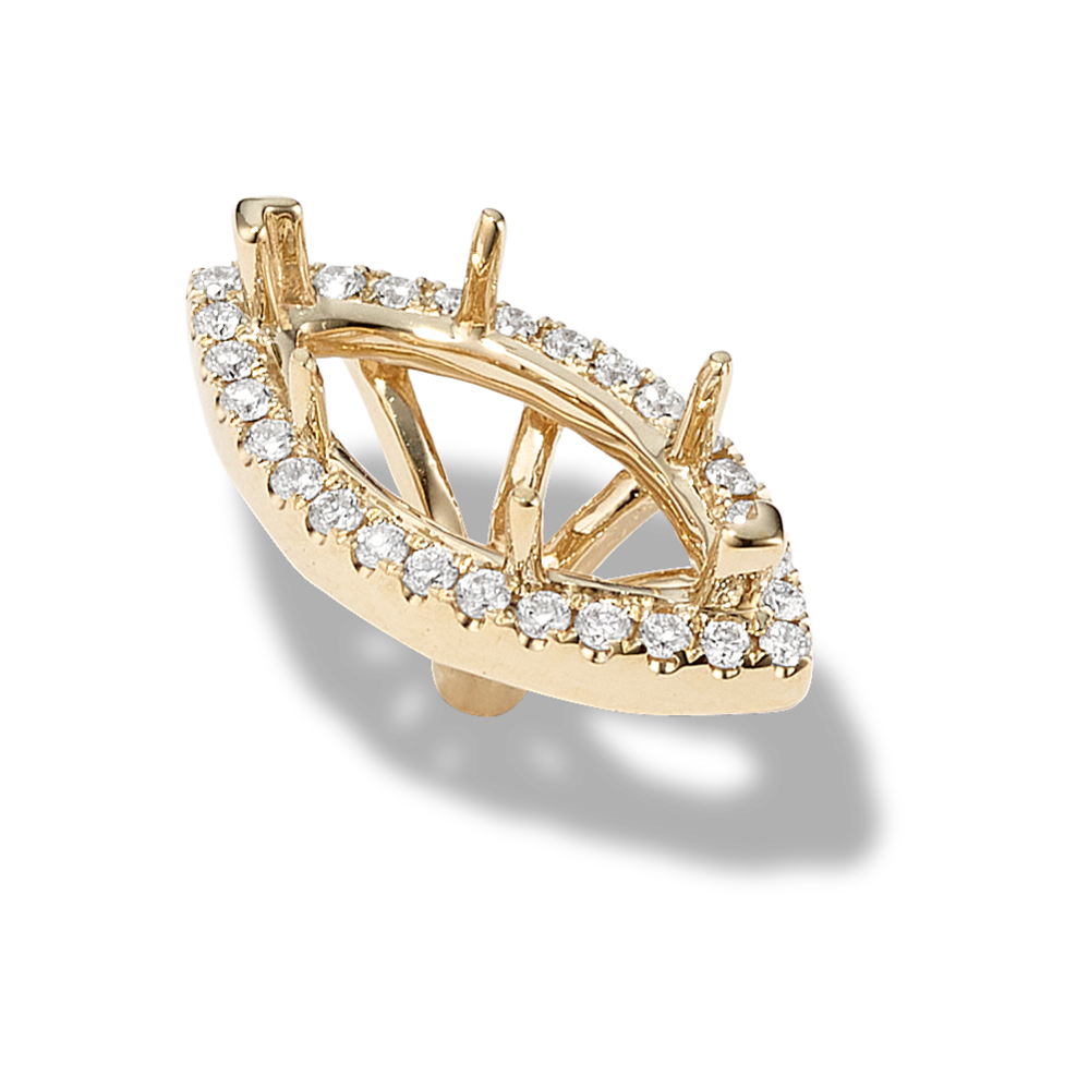Diamond Halo Decorative Crown (Holds approx. 13x6.5mm Marquise)