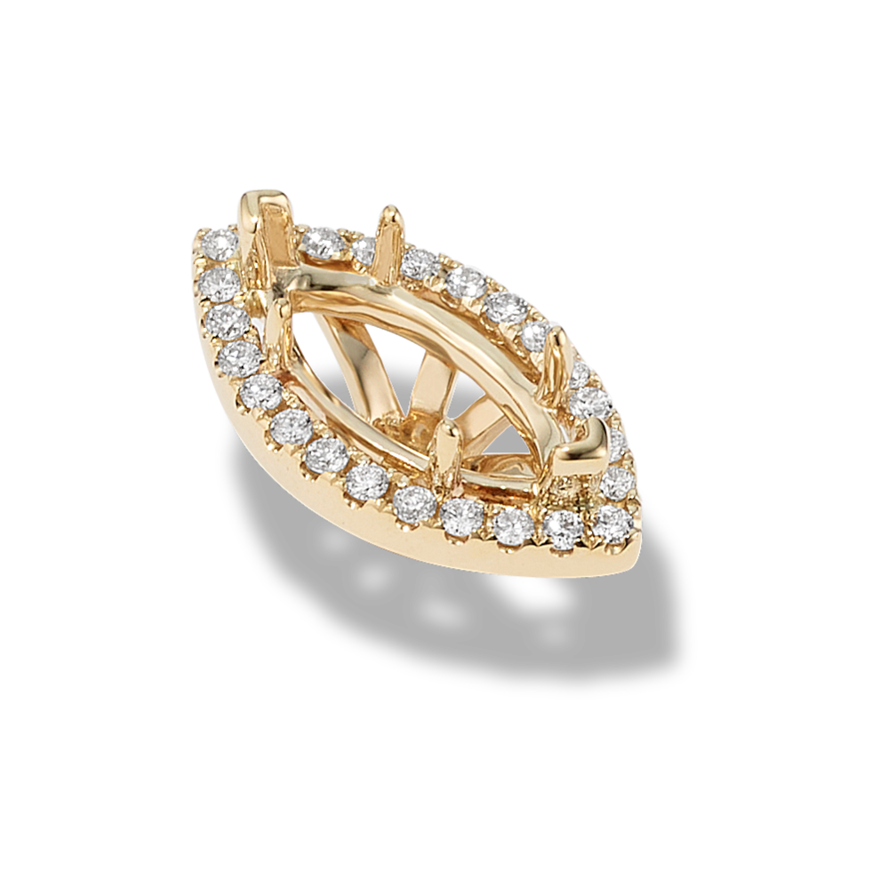 Diamond Halo Decorative Crown (Holds approx. 11x5.5mm Marquise)