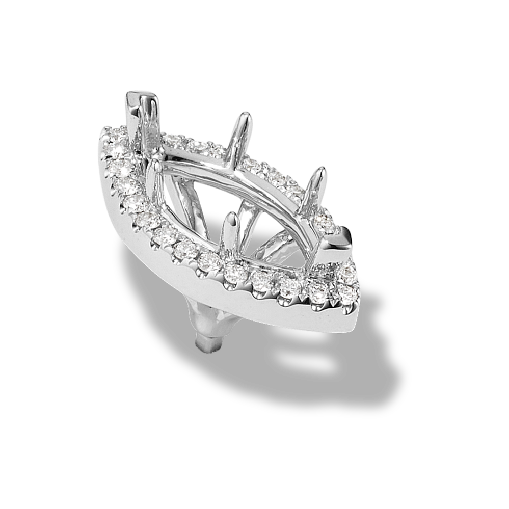 Diamond Halo Decorative Crown (Holds approx. 12x6mm Marquise)