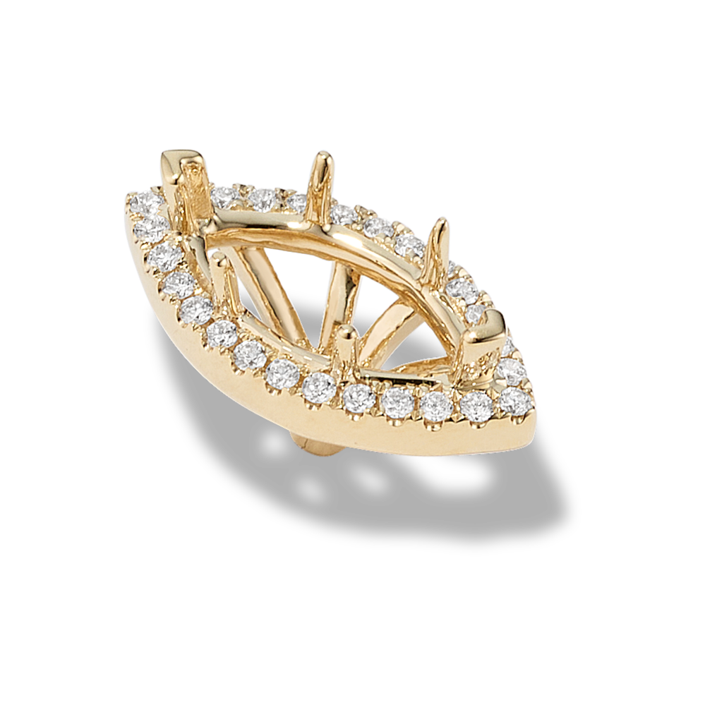 Diamond Halo Decorative Crown (Holds approx. 12x6mm Marquise)