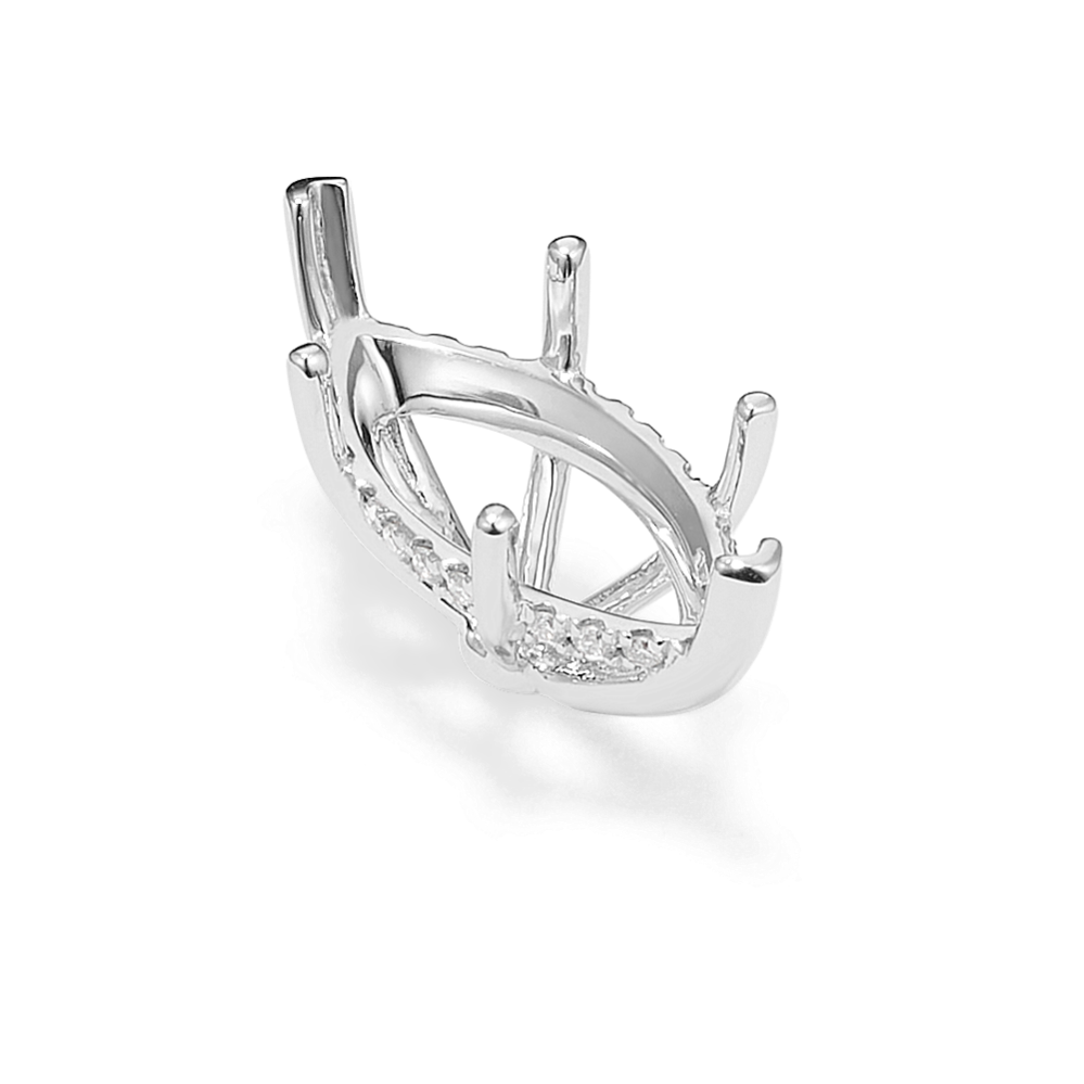 Rosebud Diamond Decorative Crown (Holds approx. 16x8mm Marquise)