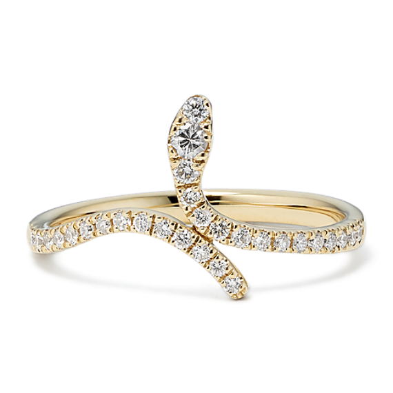 Serpent Diamond Wrap Ring