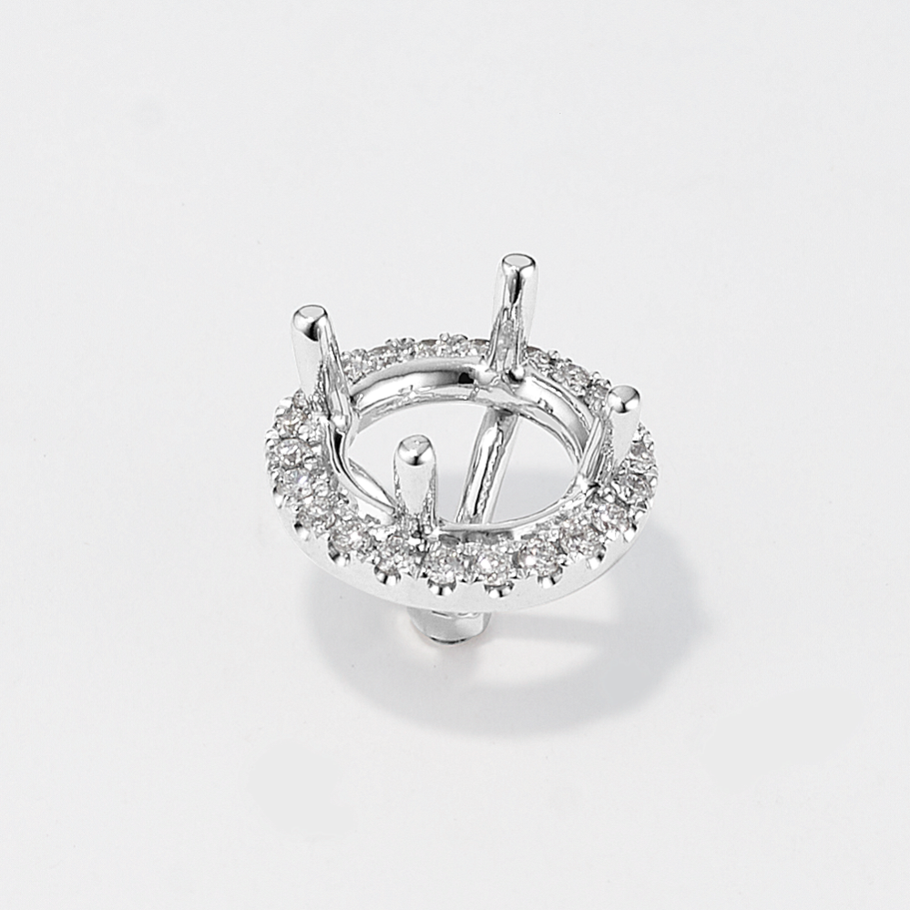 Diamond Halo Decorative Crown (Holds approx. 7.5mm Round)