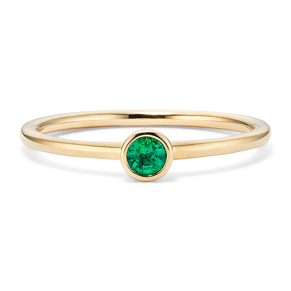 Elowen Bezel-Set Emerald Ring