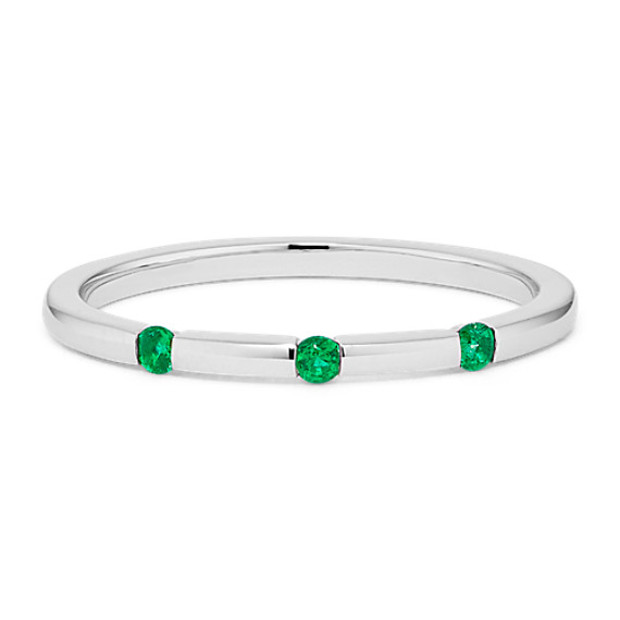 Bianca Stackable Emerald Ring | Shane Co.