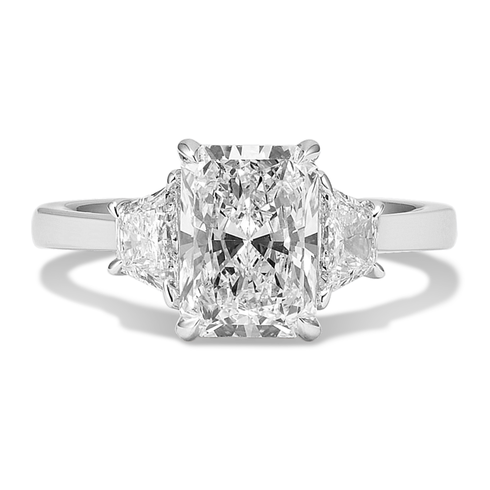 Trapezoid & Radiant 2 1/2ct Lab-Grown Diamond Ring