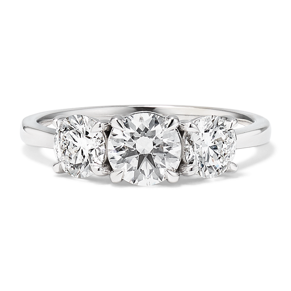 Round Three-Stone 1 1/2ct Lab-Grown Diamond Ring