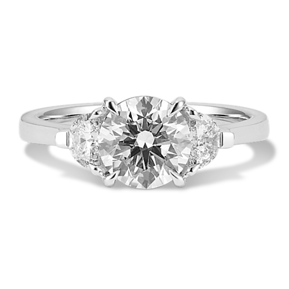 Half-Moon & Round 1 7/8ct Lab-Grown Diamond Ring