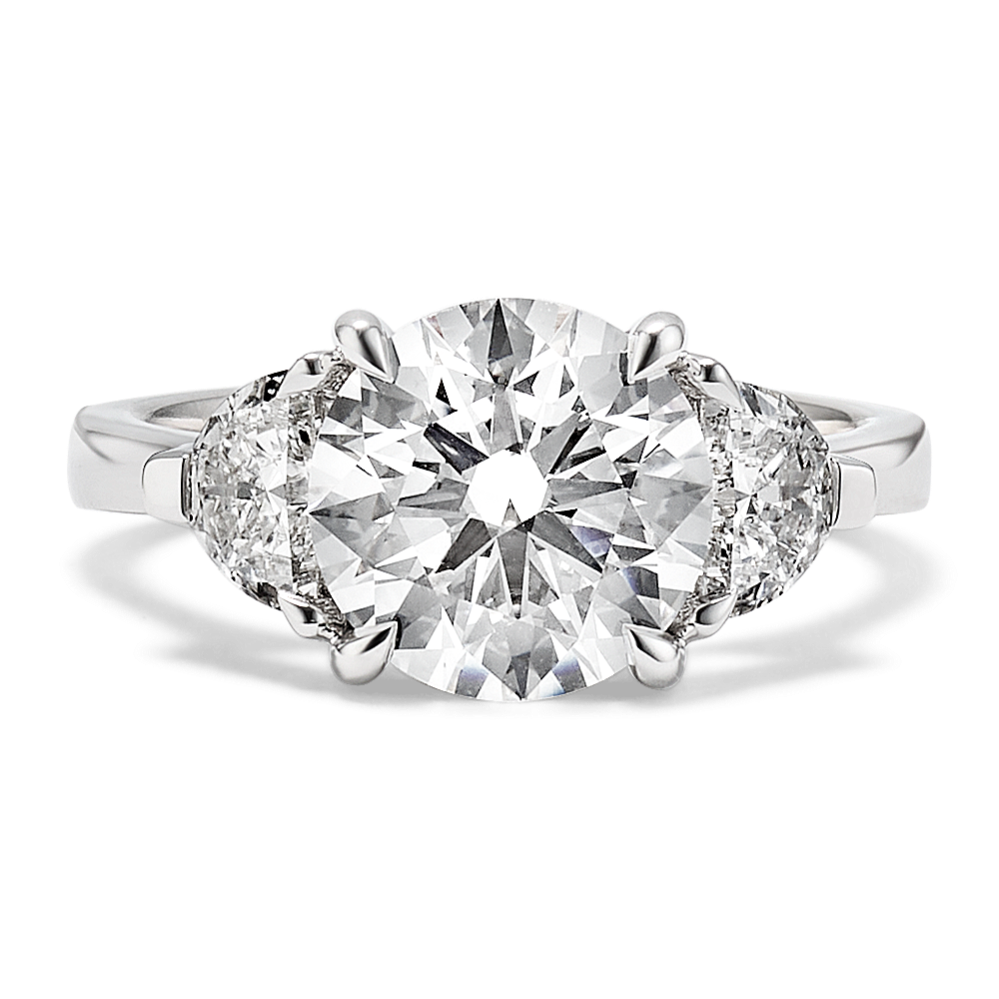 Half Moon Round 3 1 2ct Lab Grown Diamond Ring Shane Co