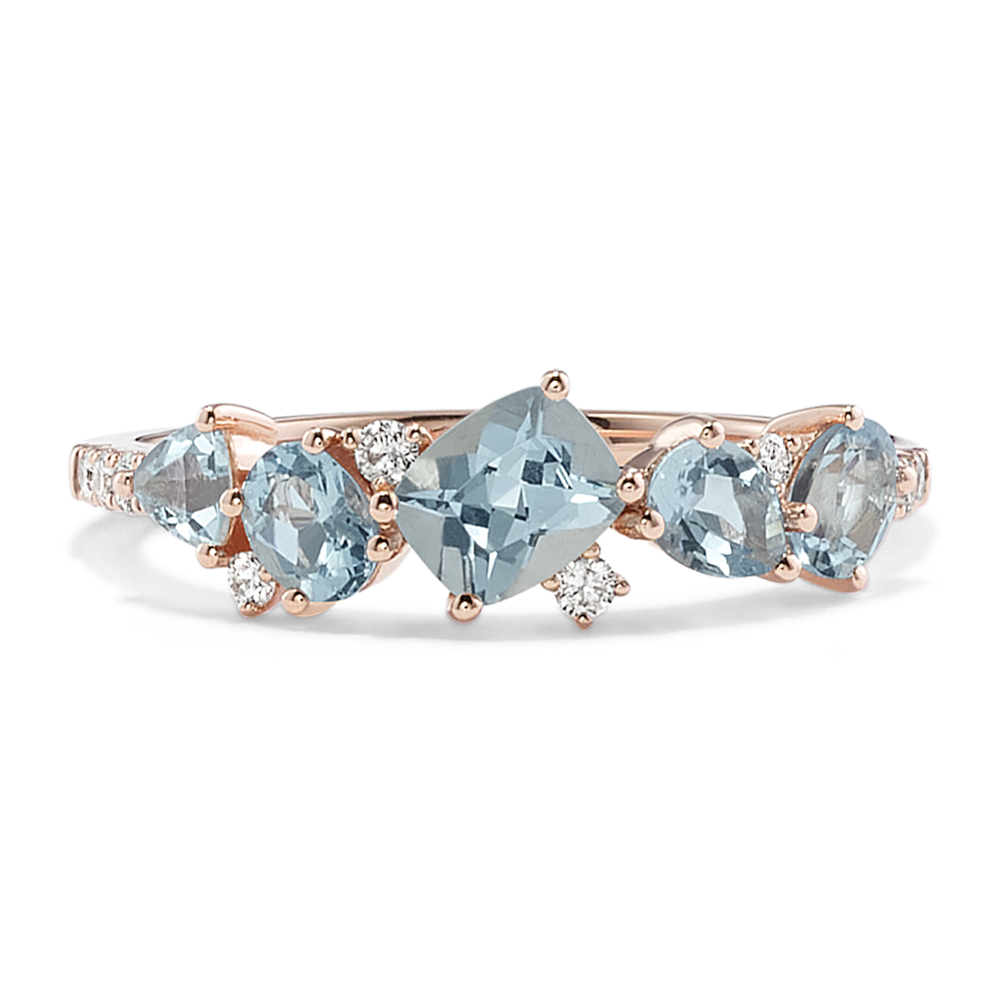 Tabitha Aquamarine & Diamond Ring