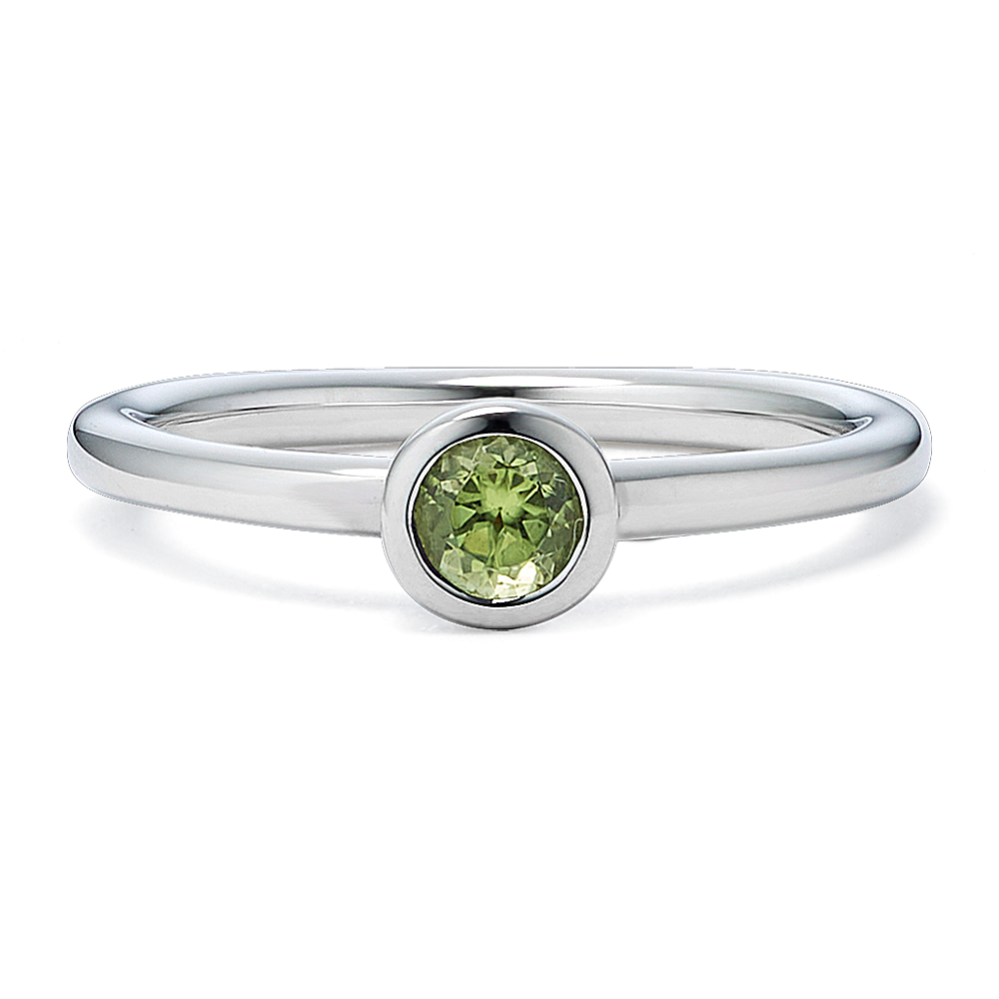 Sterling Silver Peridot Drop Ring Sterling Silver Peridot Drop Ring
